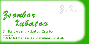 zsombor kubatov business card